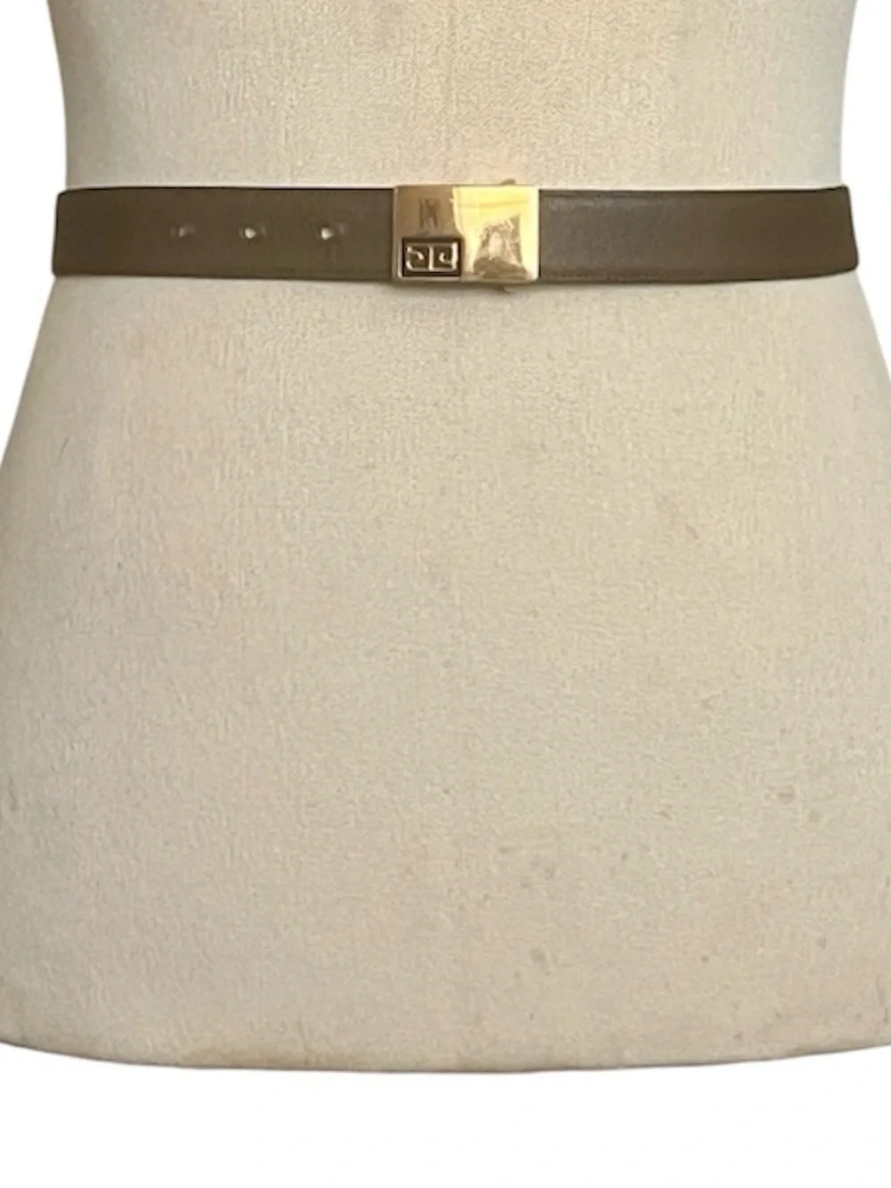 VTG Pierre Cardin Brown Cowhide Leather Logo Belt Retro Classic Old Money